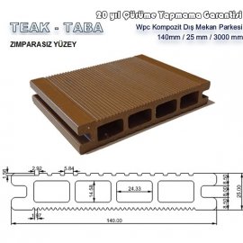 Wpc Kompozit Deck - A-PRO Classic TEAK